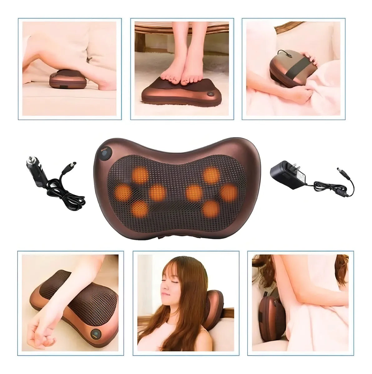 Almohada de Masaje Multiusos con Vibración y Calor